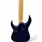 Used Ibanez GRG7221QAT Trans Blue Solid Body Electric Guitar