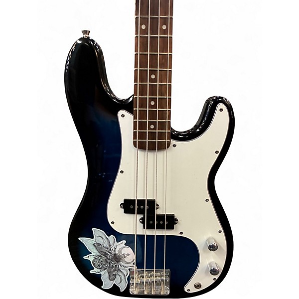 Used Cresent Guitars P BASS Blue to Black Fade Electric Bass Guitar