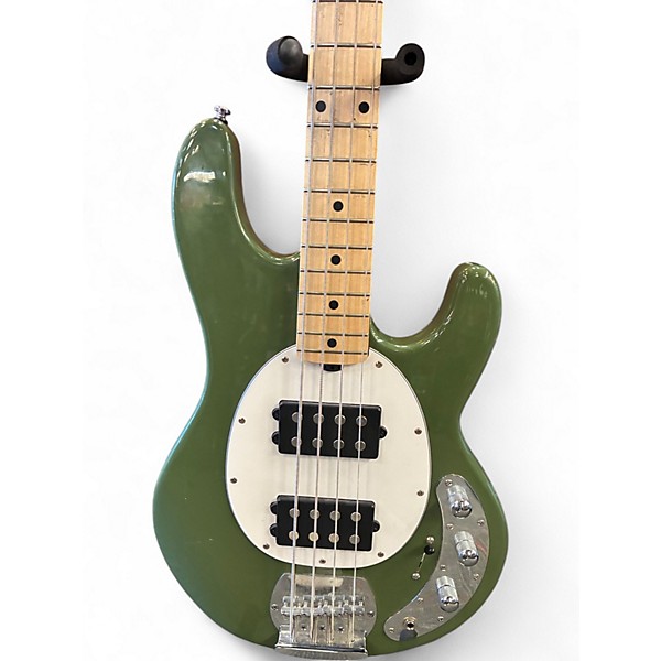 Used Sterling by Music Man stingray olive green Electric Bass Guitar