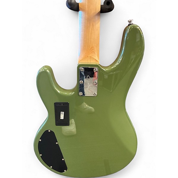 Used Sterling by Music Man stingray olive green Electric Bass Guitar