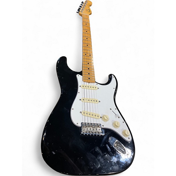 Used Fender Stratocaster Black Solid Body Electric Guitar