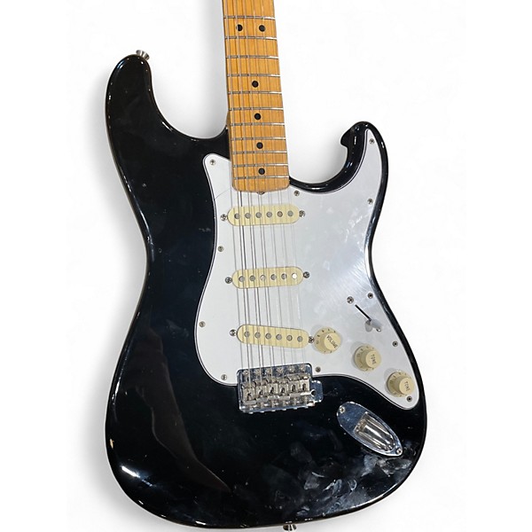 Used Fender Stratocaster Black Solid Body Electric Guitar