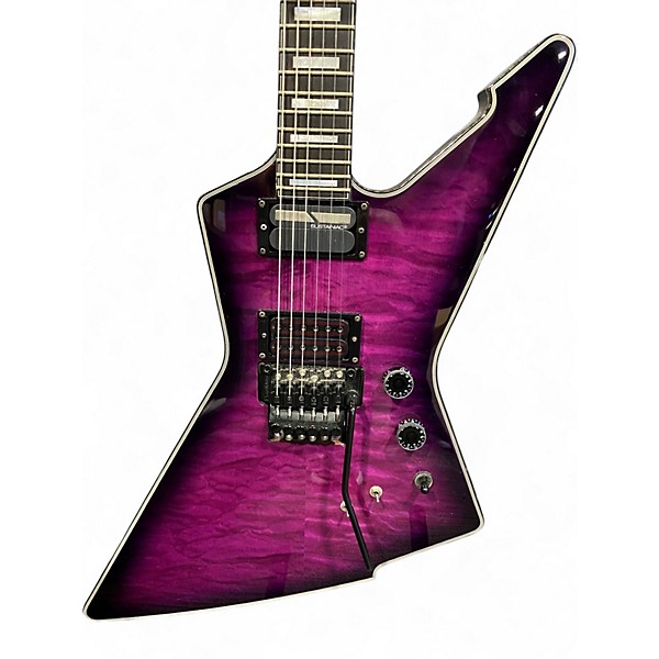 Used Schecter Guitar Research E1 FRS SPECIAL EDITION Trans Purple Solid Body Electric Guitar