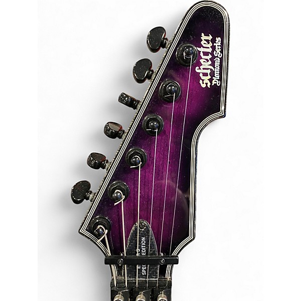 Used Schecter Guitar Research E1 FRS SPECIAL EDITION Trans Purple Solid Body Electric Guitar