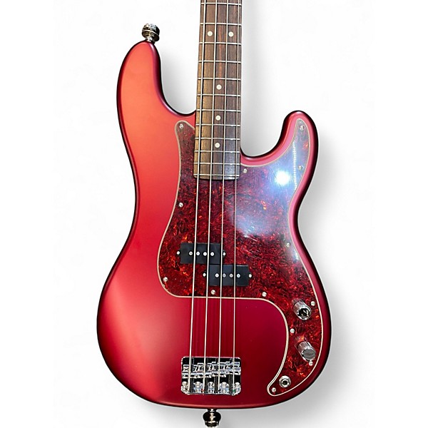 Used Fender HYBRID II PRECISION FSR SATIN Candy Apple Red Electric Bass Guitar