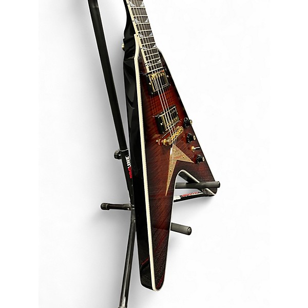 Used Gibson CUSTOM SHOP DAVE MUSTANE FLYING V RED AMBER BURST Solid Body Electric Guitar