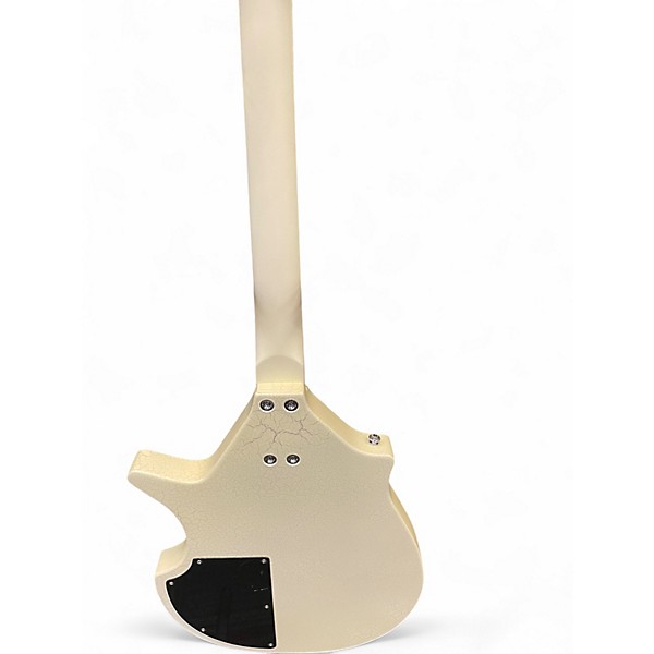 Used Danelectro SITAR WHITE CRACKLE Solid Body Electric Guitar