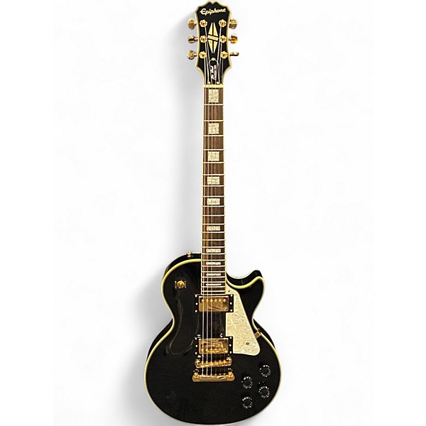 Used Epiphone Les Paul Custom Pro Black Solid Body Electric Guitar