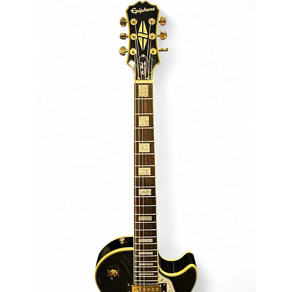 Used Epiphone Les Paul Custom Pro Black Solid Body Electric Guitar