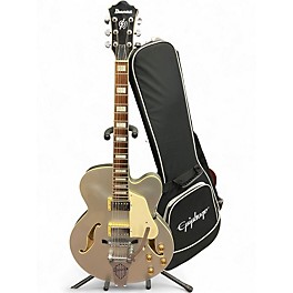 Used Ibanez AFS75T Artcore Bigsby Metallic Silver Hollow Body Electric Guitar