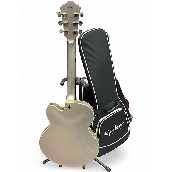 Used Ibanez AFS75T Artcore Bigsby Metallic Silver Hollow Body Electric Guitar