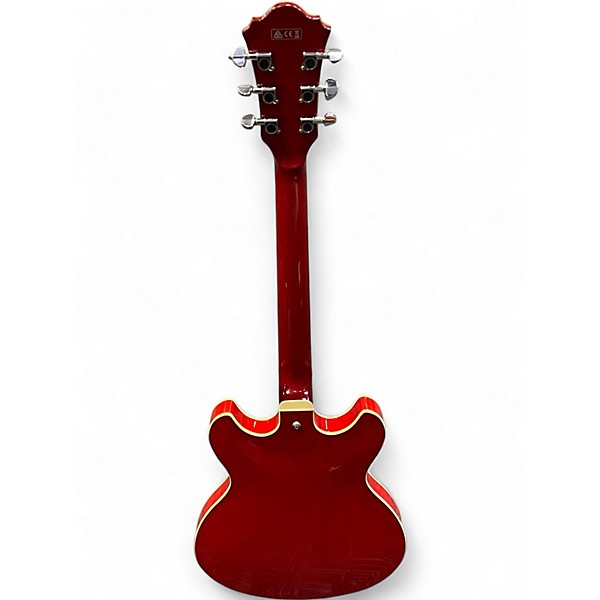 Used Ibanez AS73 Trans Red Hollow Body Electric Guitar