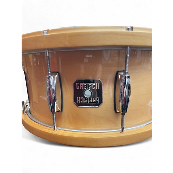 Used Gretsch Drums 14in Wood Hoop Snare Natural Drum