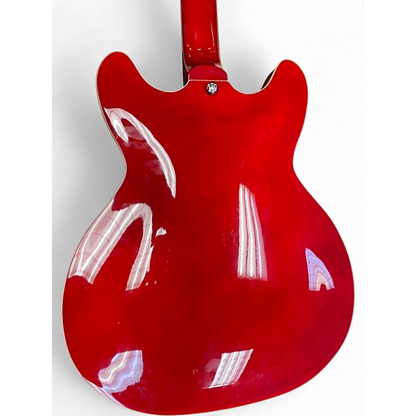 Used Cort SOURCE SEMI-HOLLOW Cherry Hollow Body Electric Guitar