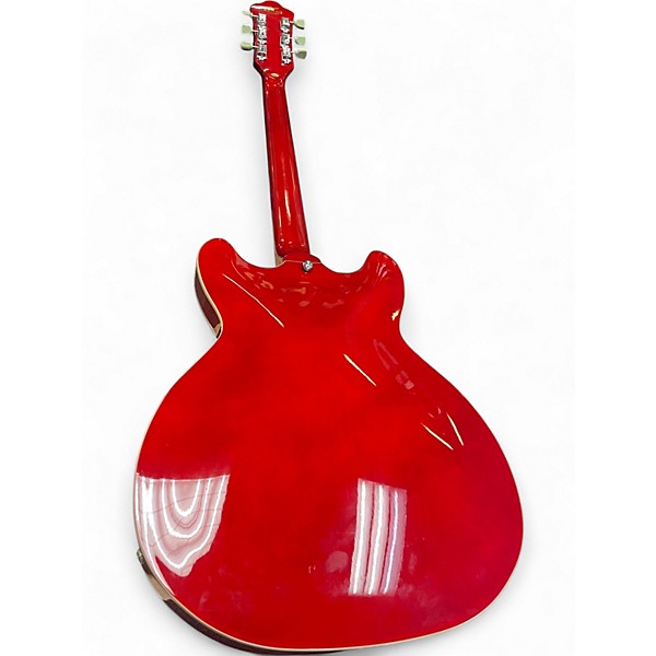 Used Cort SOURCE SEMI-HOLLOW Cherry Hollow Body Electric Guitar