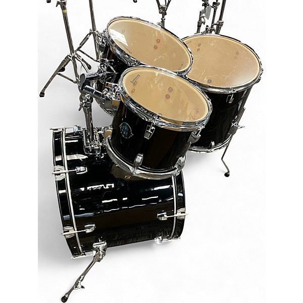 Used Ludwig 4 Piece Accent Black Drum Kit