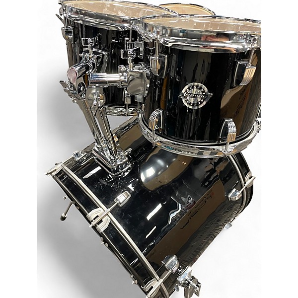 Used Ludwig 4 Piece Accent Black Drum Kit
