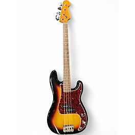 Used 2021 Squier Classic Vibe 1960S Precision Bass 3 Tone Sunburst Electric Bass Guitar