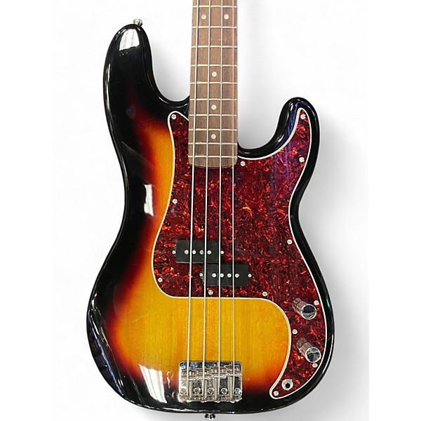 Used 2021 Squier Classic Vibe 1960S Precision Bass 3 Tone Sunburst Electric Bass Guitar