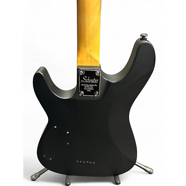 Used Schecter Guitar Research Damien 6 Black Solid Body Electric Guitar