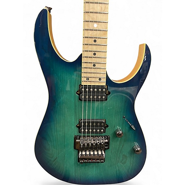 Used Ibanez RG652AHM-NGB Nebula Green Burst Solid Body Electric Guitar