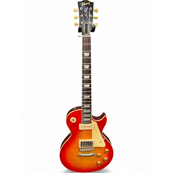 Used Gibson Custom Shop 59 Les Paul Standard P90/HB Murphy Lab Washed Cherry Sunburst Ultra Light Aged Solid Body Electri...