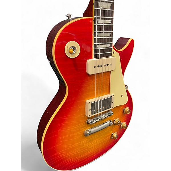 Used Gibson Custom Shop 59 Les Paul Standard P90/HB Murphy Lab Washed Cherry Sunburst Ultra Light Aged Solid Body Electri...