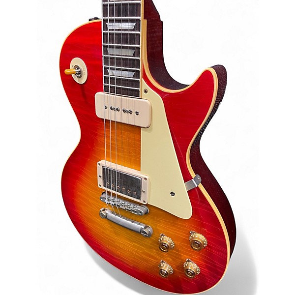 Used Gibson Custom Shop 59 Les Paul Standard P90/HB Murphy Lab Washed Cherry Sunburst Ultra Light Aged Solid Body Electri...