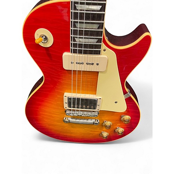 Used Gibson Custom Shop 59 Les Paul Standard P90/HB Murphy Lab Washed Cherry Sunburst Ultra Light Aged Solid Body Electri...