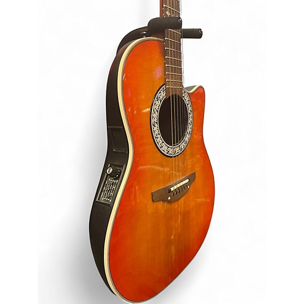 Used Ovation 1860 custom balladeer Natural Acoustic Electric Guitar