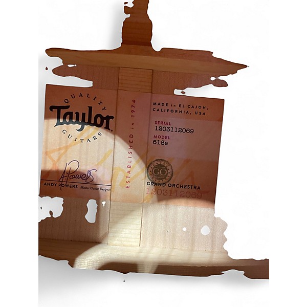 Used Taylor 618E Natural Acoustic Electric Guitar