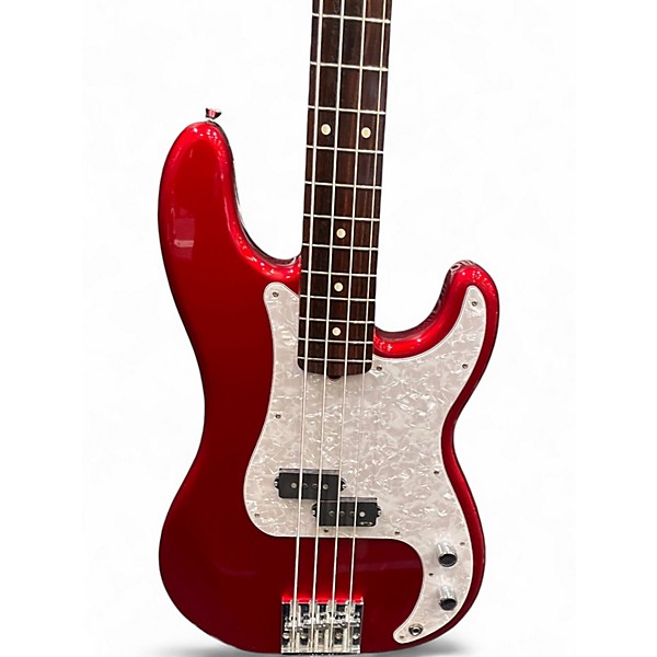 Used Fender MIJ 75TH Anniversary Precision Bass  Candy Apple Red Electric Bass Guitar