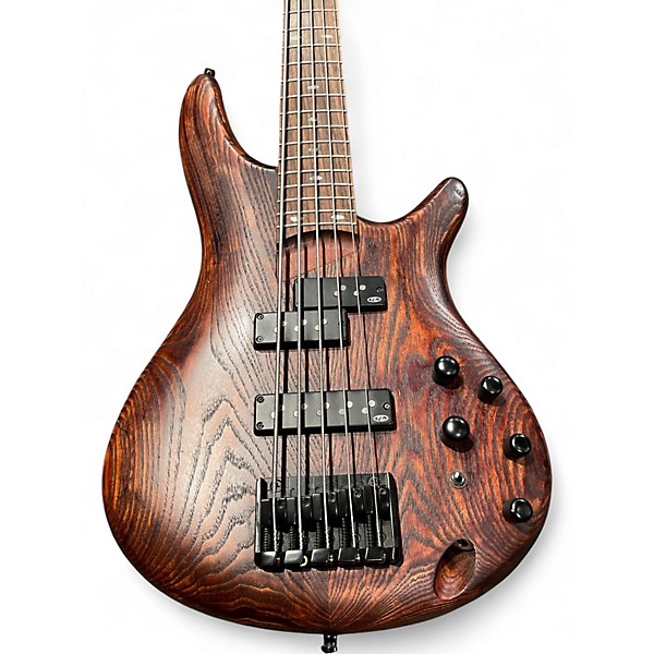 Used 2017 Ibanez SR655 Walnut Electric Bass Guitar