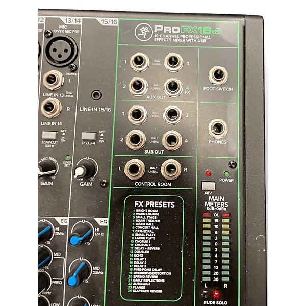 Used Mackie PROFX16 Unpowered Mixer