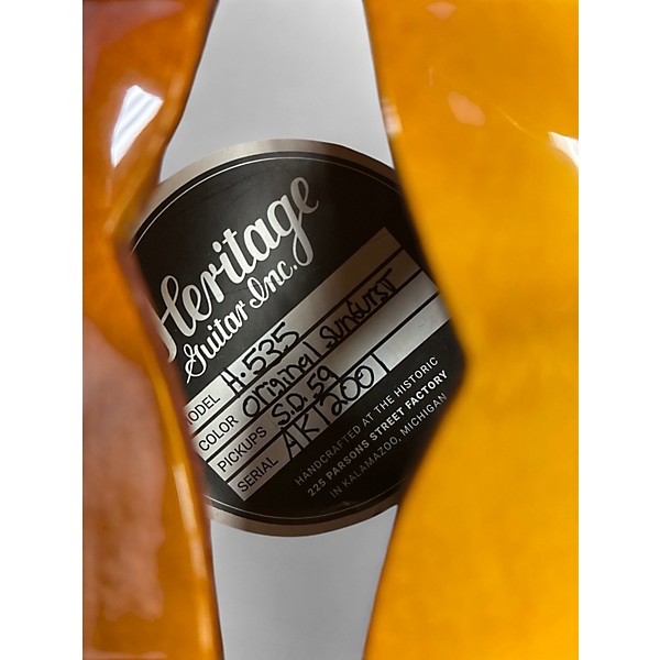 Used The Heritage H535 ORIGINAL SUNBURST Hollow Body Electric Guitar