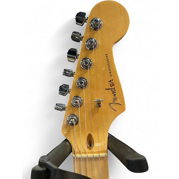 Used 2009 Fender American Deluxe Stratocaster Sunset Metallic Solid Body Electric Guitar