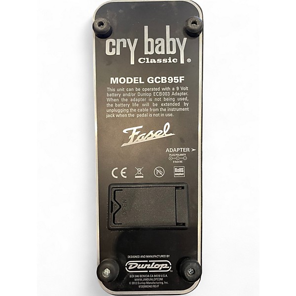 Used Dunlop GCB95F Crybaby Classic Wah With Fasel Inductor Effect Pedal