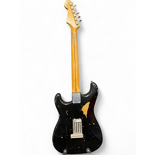 Used 1999 Fender 56 REISSUE STRAT RELIC BLK Black Solid Body Electric Guitar