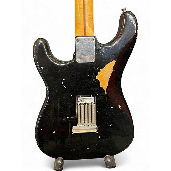 Used 1999 Fender 56 REISSUE STRAT RELIC BLK Black Solid Body Electric Guitar