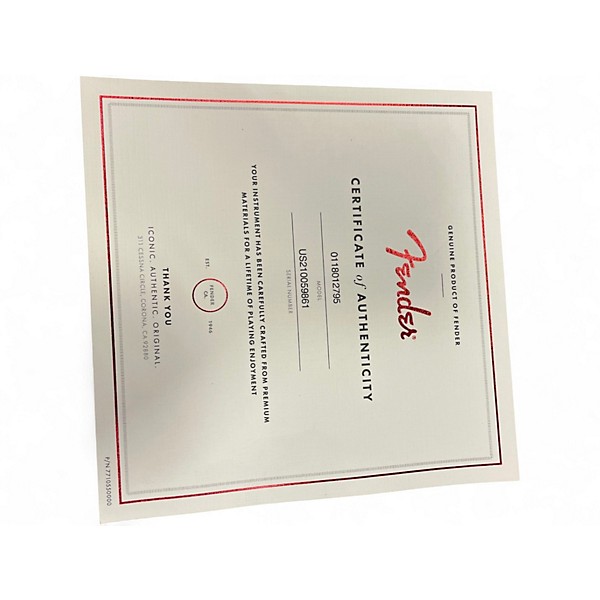 Used 2021 Fender American Ultra Stratocaster COBRA BLUE Solid Body Electric Guitar