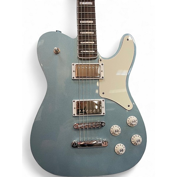 Used Squier Paranormal Troublemaker Telecaster Deluxe Ice Blue Solid Body Electric Guitar