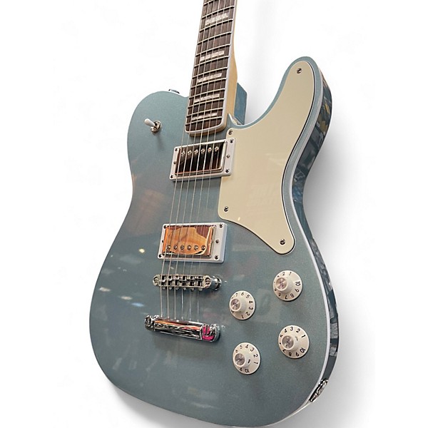 Used Squier Paranormal Troublemaker Telecaster Deluxe Ice Blue Solid Body Electric Guitar