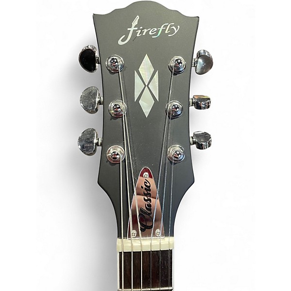 Used Firefly FFLP CLASSIC Black and White Solid Body Electric Guitar