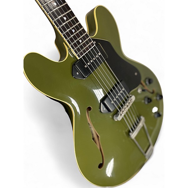 Used Collings l30LC Aged Olive Green Hollow Body Electric Guitar