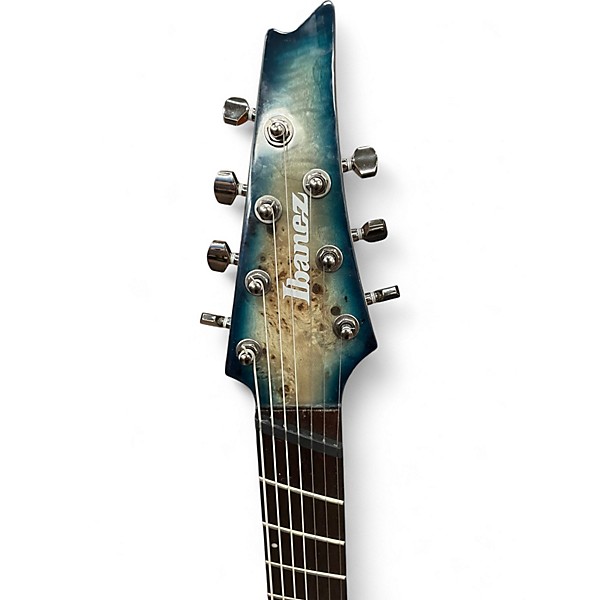 Used Ibanez RGMS7PB Cosmic Blue Starburst Solid Body Electric Guitar