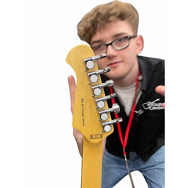 Used Harley Benton MS-60 WHITE Solid Body Electric Guitar