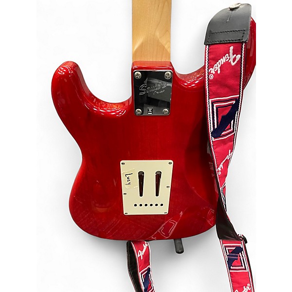 Used Squier Standard Stratocaster Cherry Sunburst Solid Body Electric Guitar