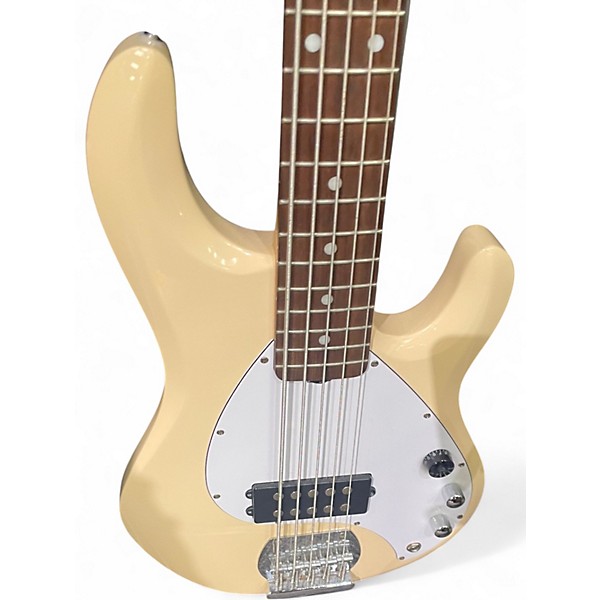 Used Sterling by Music Man Ray5 5 String Cream Electric Bass Guitar