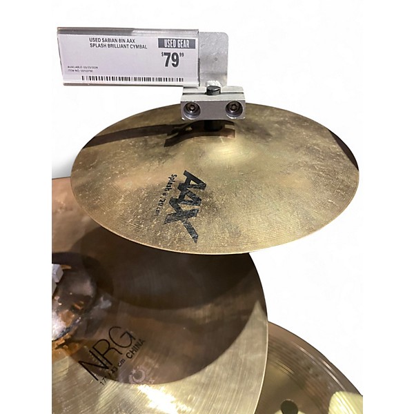 Used SABIAN 8in AAX Splash Brilliant Cymbal