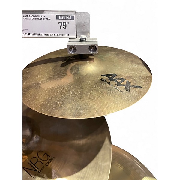 Used SABIAN 8in AAX Splash Brilliant Cymbal